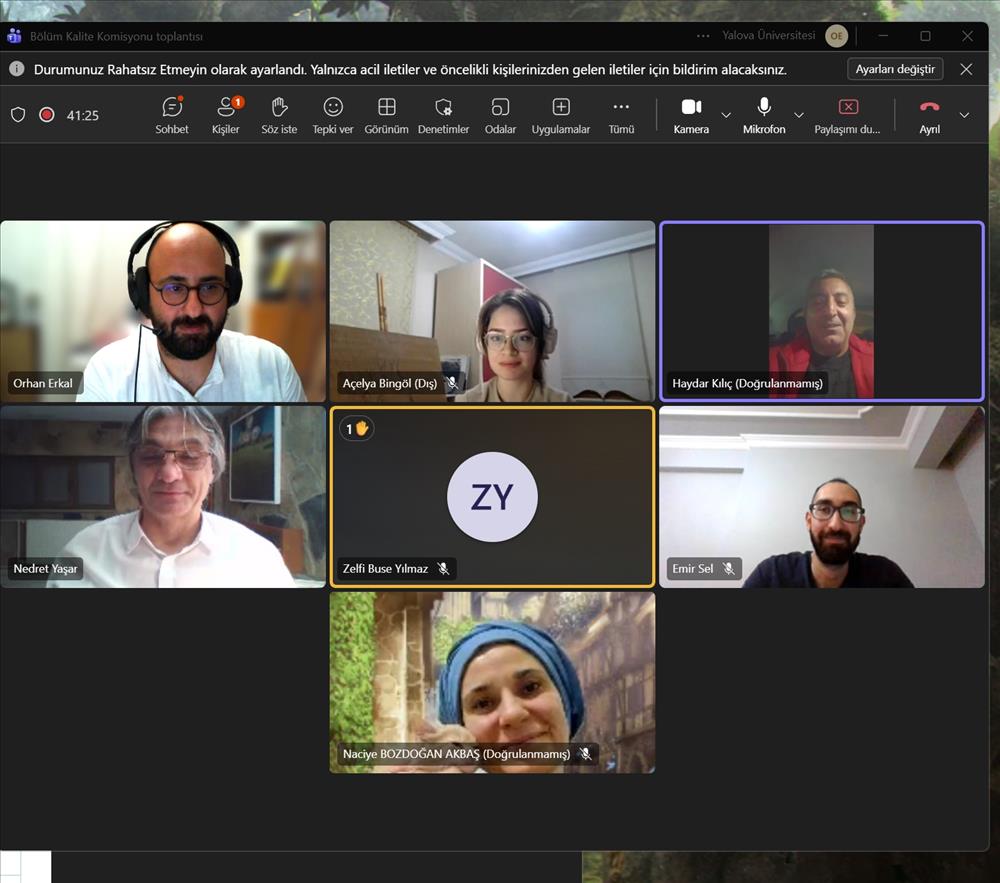 Resim Bölümü Kalite Komisyonu Toplantısı Gerçekleştirildi.