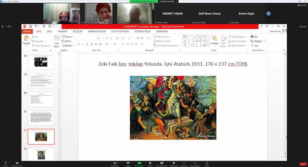 Cumhuriyet ve Anadolu'da Sanat" Konulu Online Söyleşi Düzenlendi